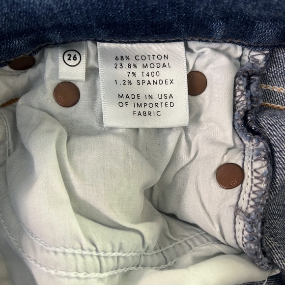 Grlfrnd Candice Raw Hem Distressed A Love Song Jeans Size 26 Petite - Picture 5 of 6